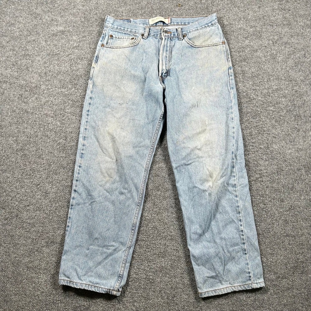 Levi's Jeans Mens Size 33x30 Light Wash 550 Relaxed Fit Tapered Cotton Denim